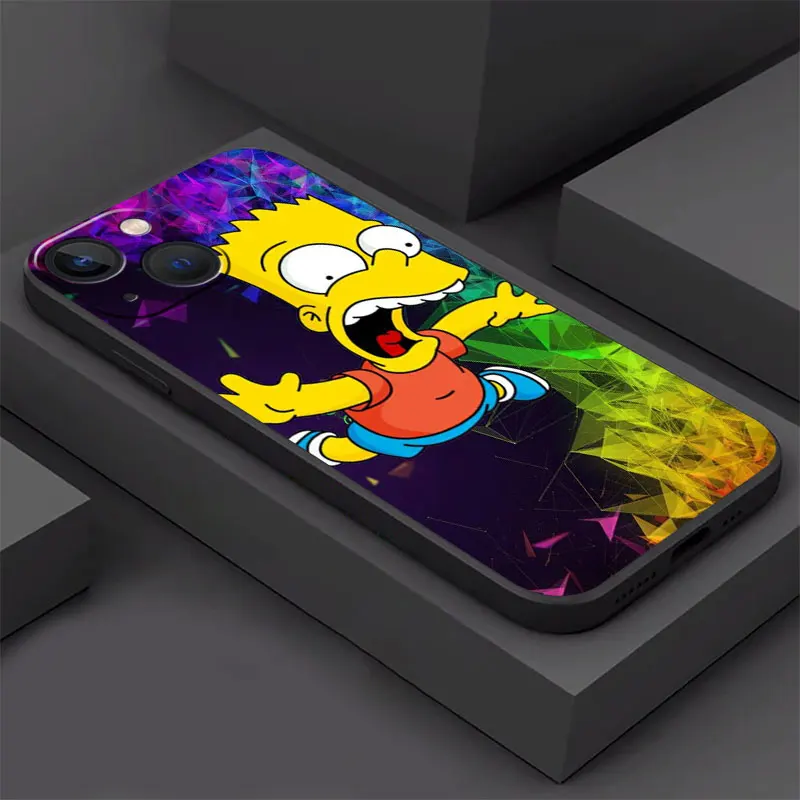 Capa para apple iphone 11 13 15 14 pro max 12 mini 7 8 plus xr xs se 6 6S preto macio escudo capa de telefone tpu engraçado homer simpson