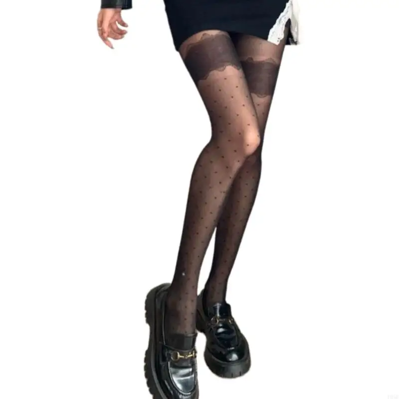 195E 女性リボン柄タイツ学生女子タイツストッキングパンストタイツ