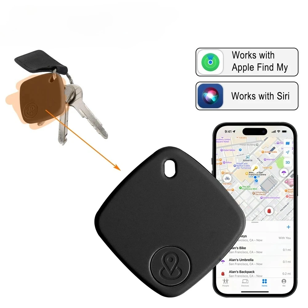 ミニ追跡デバイスはApple Find Myで動作します(iOSのみ)、キーロケーターGPSトラッカー、財布、スーツケース、スマートペットファインダー用