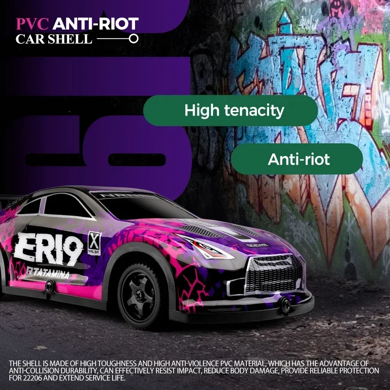 WLtoys 22206 1:22 Rc Drifting Car 4WD Off-Road Racing Met LED-verlichting 2.4G 15 KM/H Afstandsbediening Auto