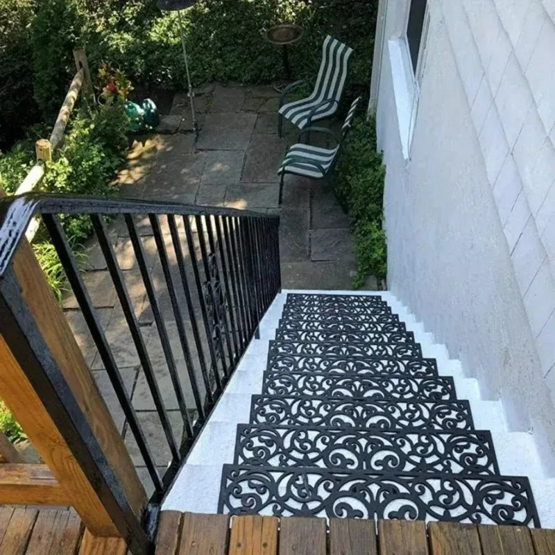 1pcs New Top Quality Hollow Design Stair Treads Durable Outdoor Safety Step Mats for Home Stairs and Yard Safety Home Decoration