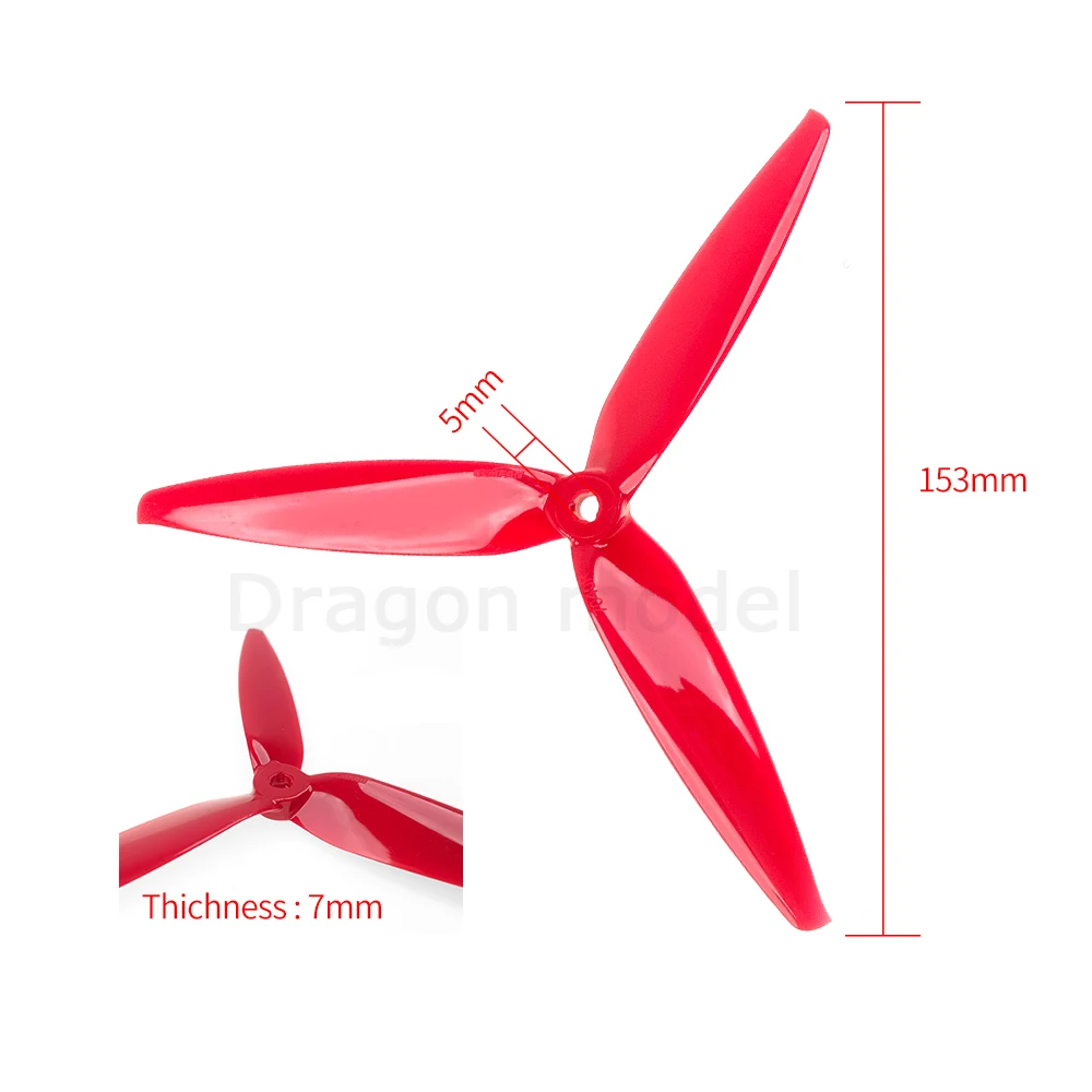 2Pairs Gemfan Flash 7040 Propeller 7inch 3-Blade 7X4X3 CW CCW Props For FPV RC Drone Racing Freestyle Long Range Quadcopter