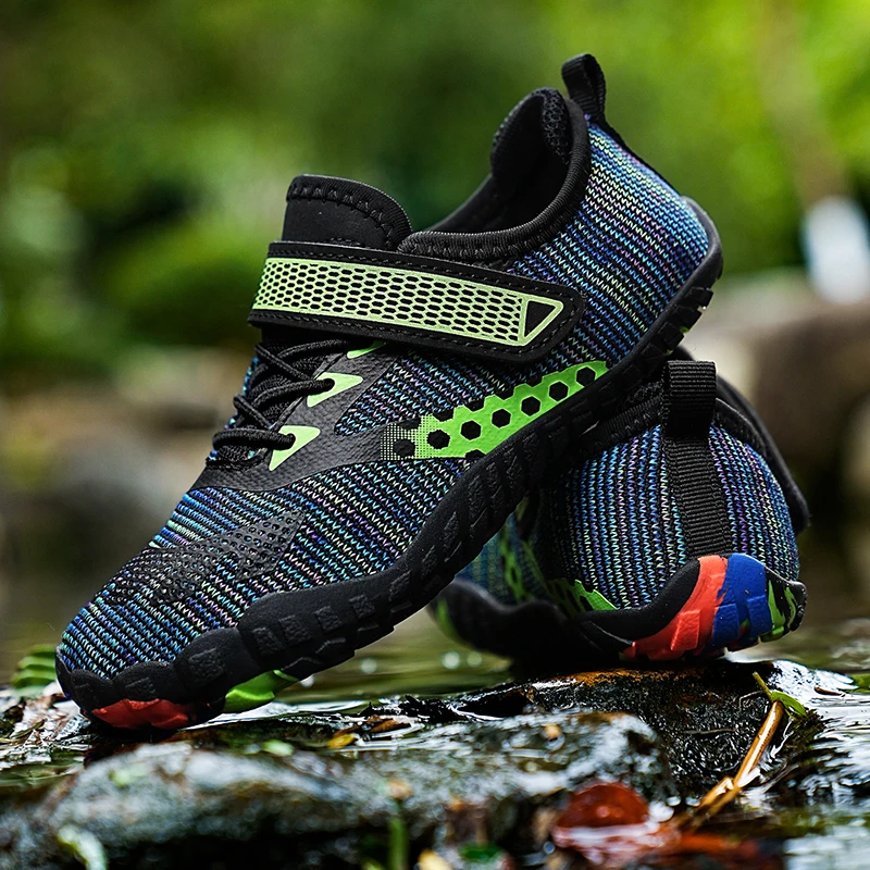 

Детские аквашузы для пляжа, летние, с пятью пальцами, для босоногого плавания, легкие, нескользящие, для моря и реки, детские кроссовки