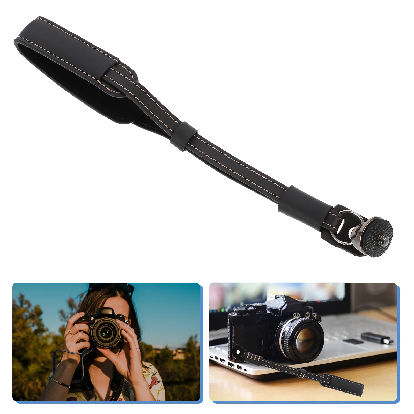 

H held Gimbal Wrist Strap 1 4 Screw Camera Lanyard Sling Belt Black Travel Accessories Men Women Metal Connection Adjustable