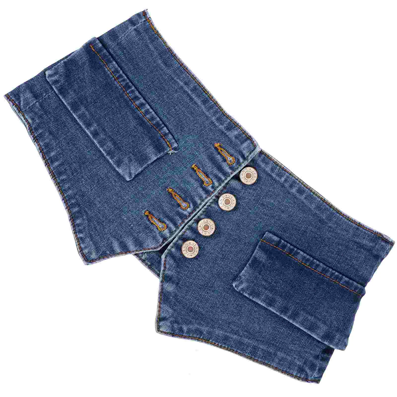 Plus Denim Cinture alla moda Corsetto Body per donna Abito con fascia in vita Miss Cowgirl