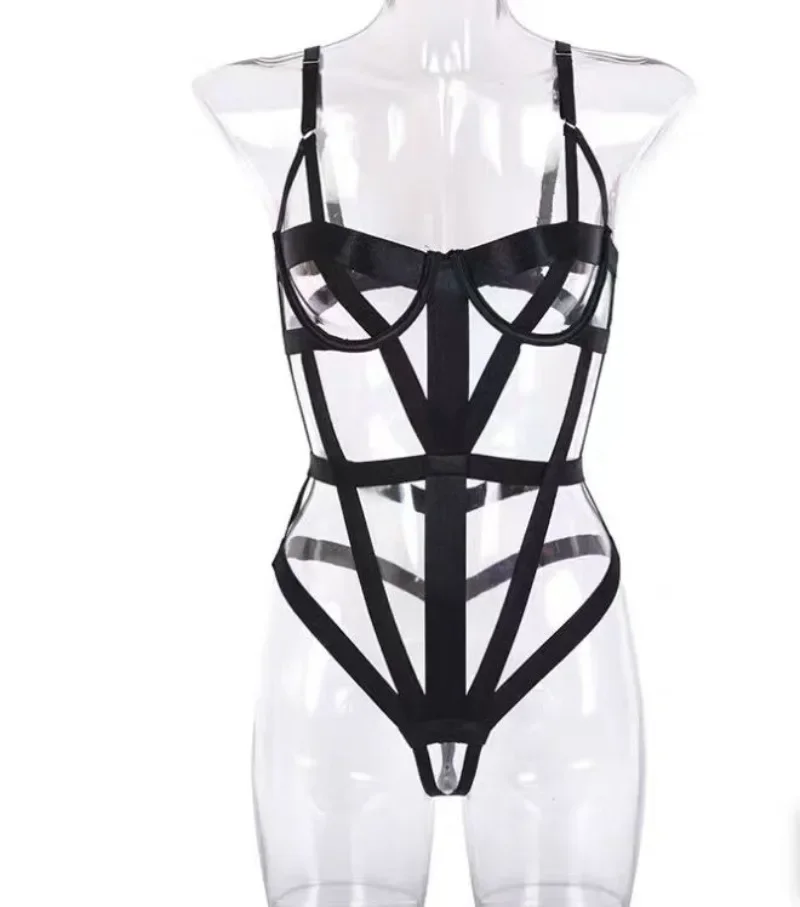 Sexy Exotic Costumes Sensual Lingerie Transparent Bandage Erotic Apparel Porn Goth Mesh Sex Outfit SSexy Lingerie Women Bodysuit