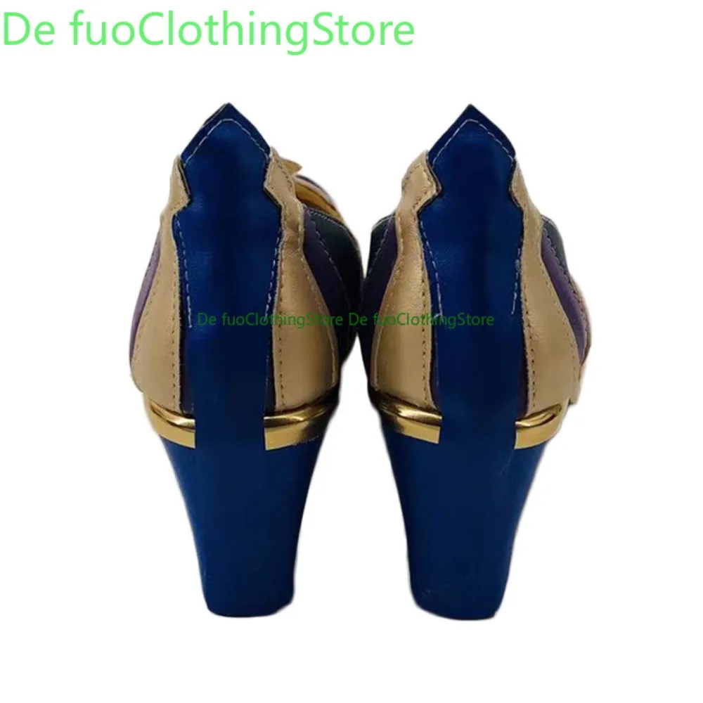 DefuoClothing Genshin Impact Yelan أحذية كوسبلاي أحذية مؤتمرات أنيمي لعبة الرسوم المتحركة أحذية وأحذية لعب الأدوار لحفلات الهالوين