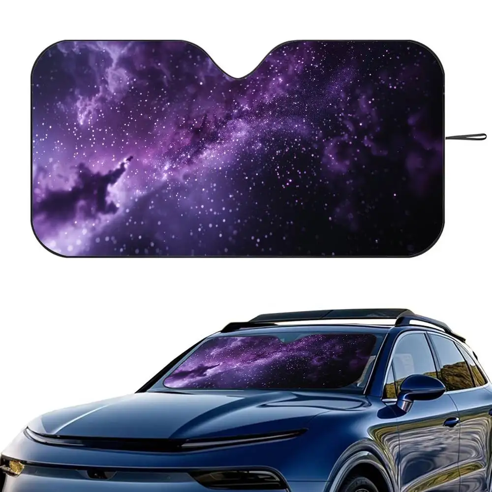 

1 шт. фиолетовый Galaxy автомобильный солнцезащитный козырек на лобовое стекло складной трехслойный изоляционный солнцезащитный козырек от присоски блоки УФ-лучи солнце