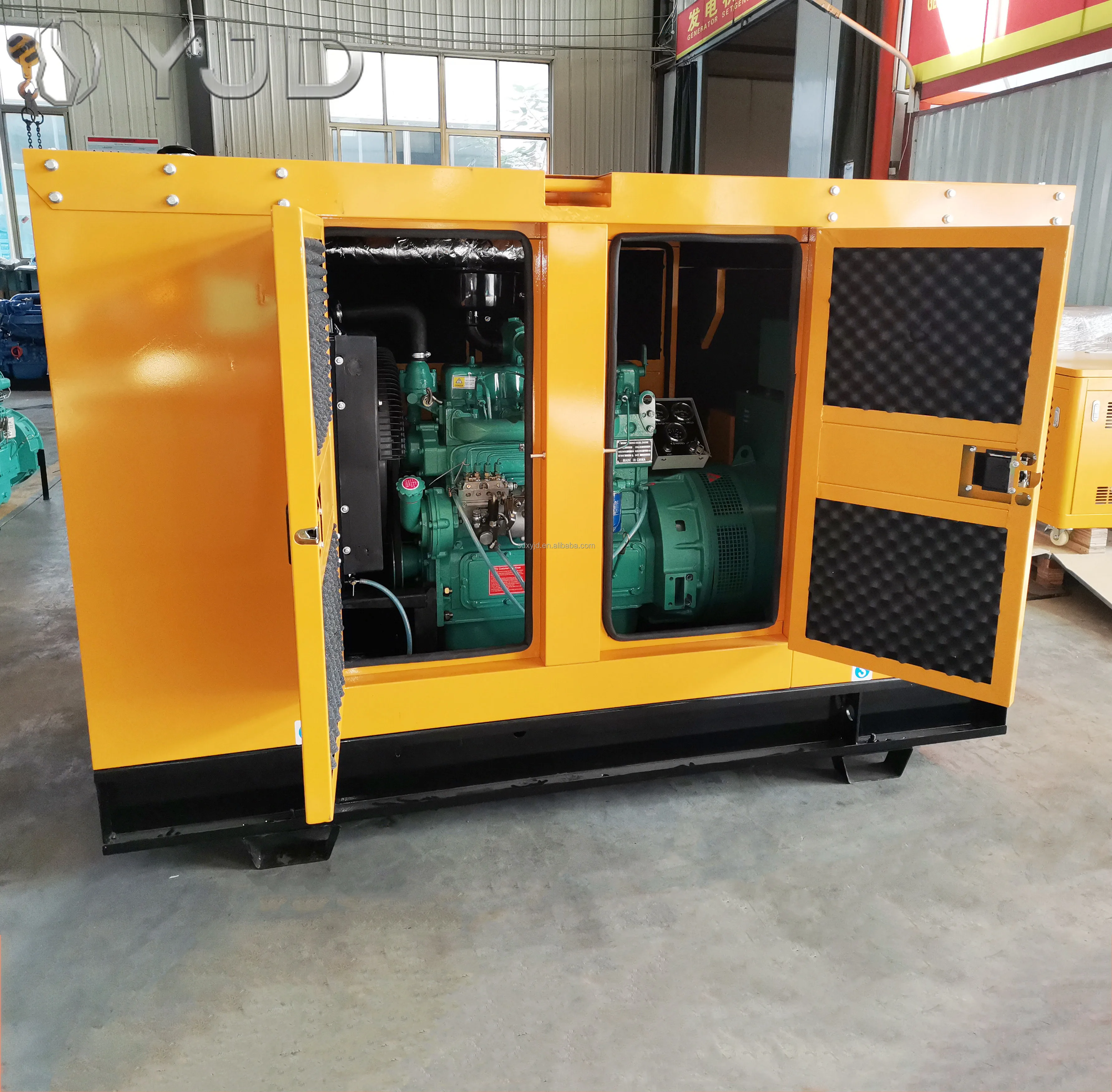 62.5kVA Silent Diesel Generator 50kW Soundproof Type Auto Start Home Backup Power Supply