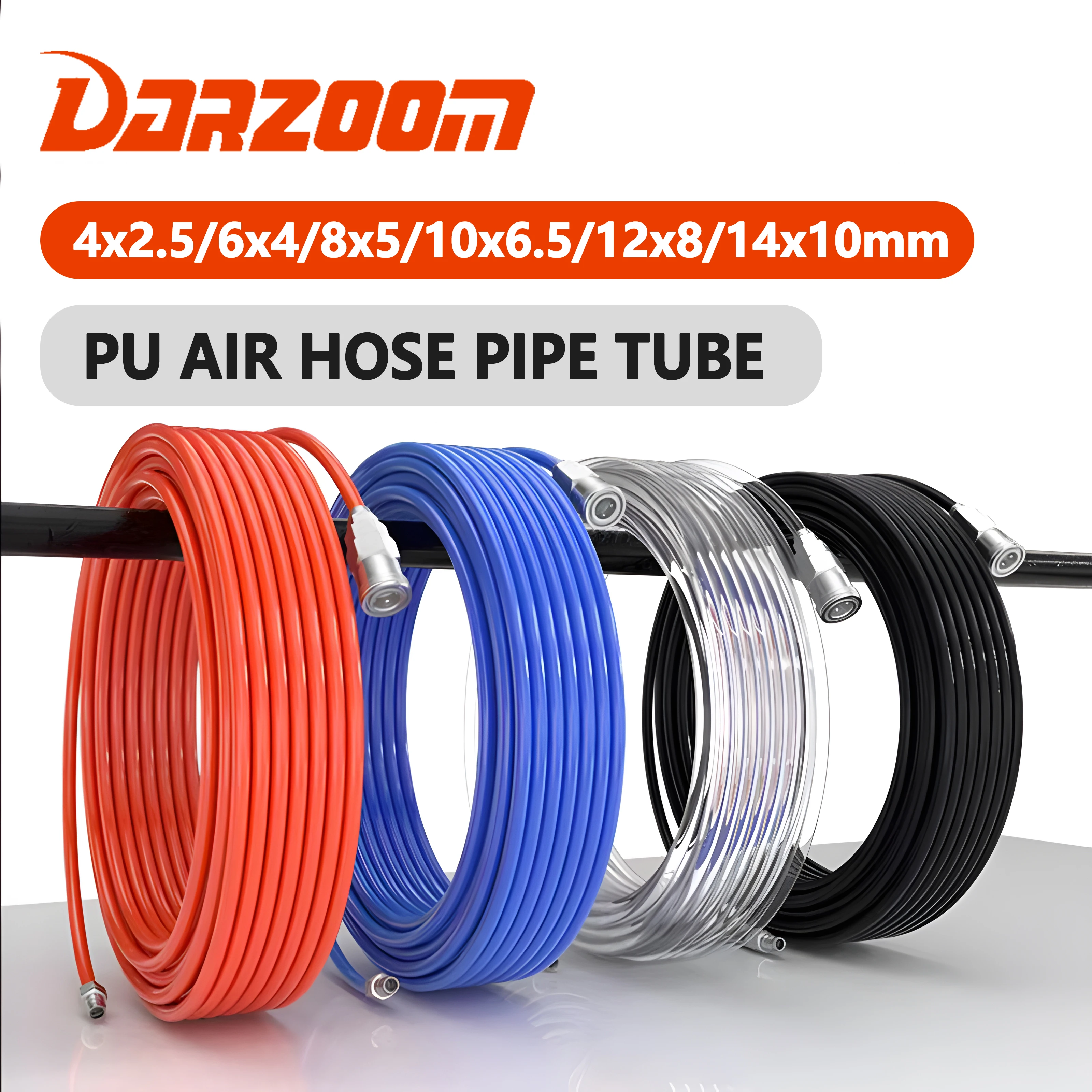 PNEUMATIC 10/20/50/100 Meter Blue 6mm OD 4mm ID Polyurethane PU Air Hose Pipe Tube Kit 10 Meter 32.8ft 8mm 10mm 12mm