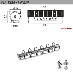 Fromthenon A7 metalowe spiralne pierścienie klips do segregatora do pamiętnika notatnik Planner segregator teczka na dokumenty z 2 parami śrub