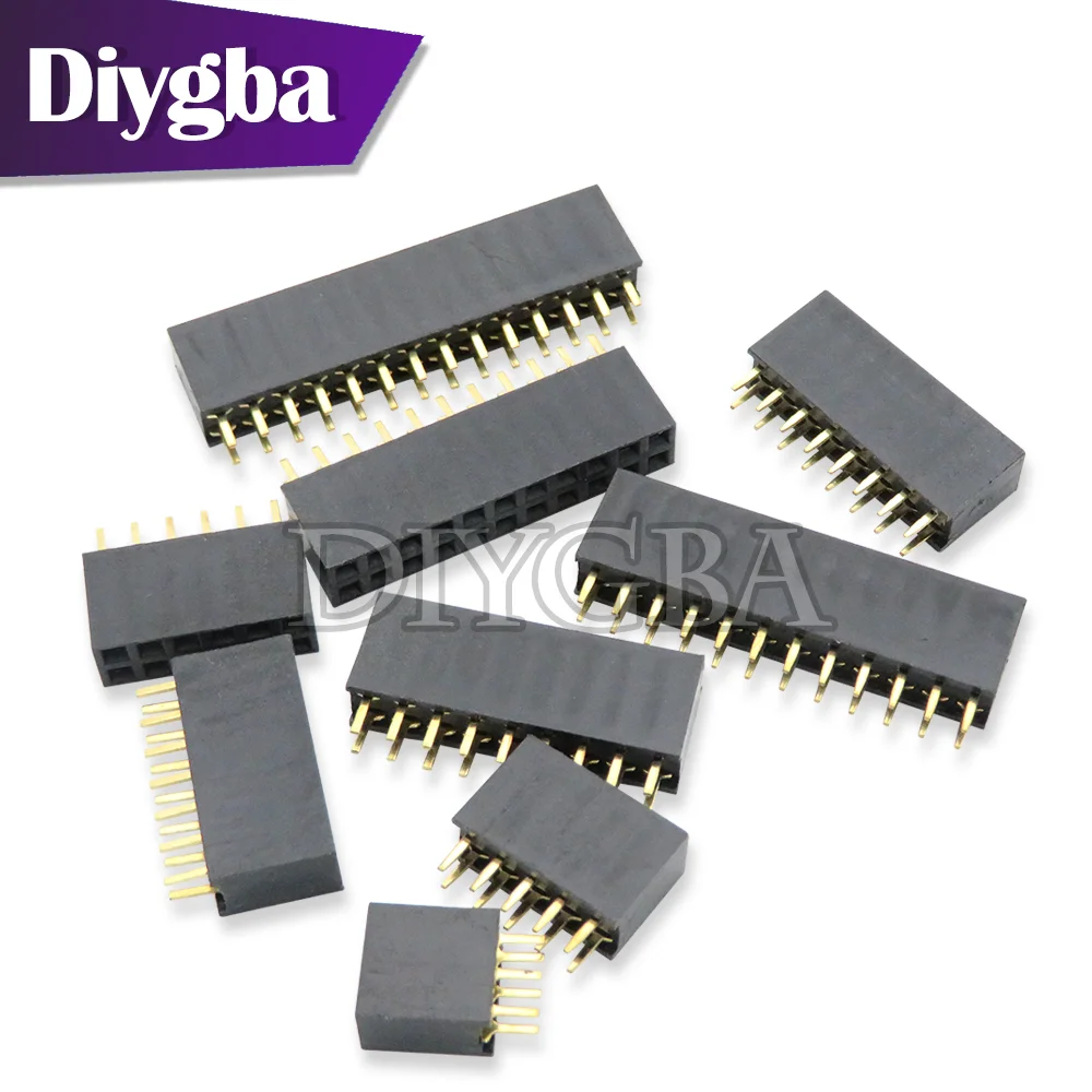 10PCS/LOT Double Row Pin Female Header Socket Pitch 2.54mm 2*3PIN 4PIN 5PIN 6PIN 7PIN 8PIN 9PIN 20PIN Connector For arduino