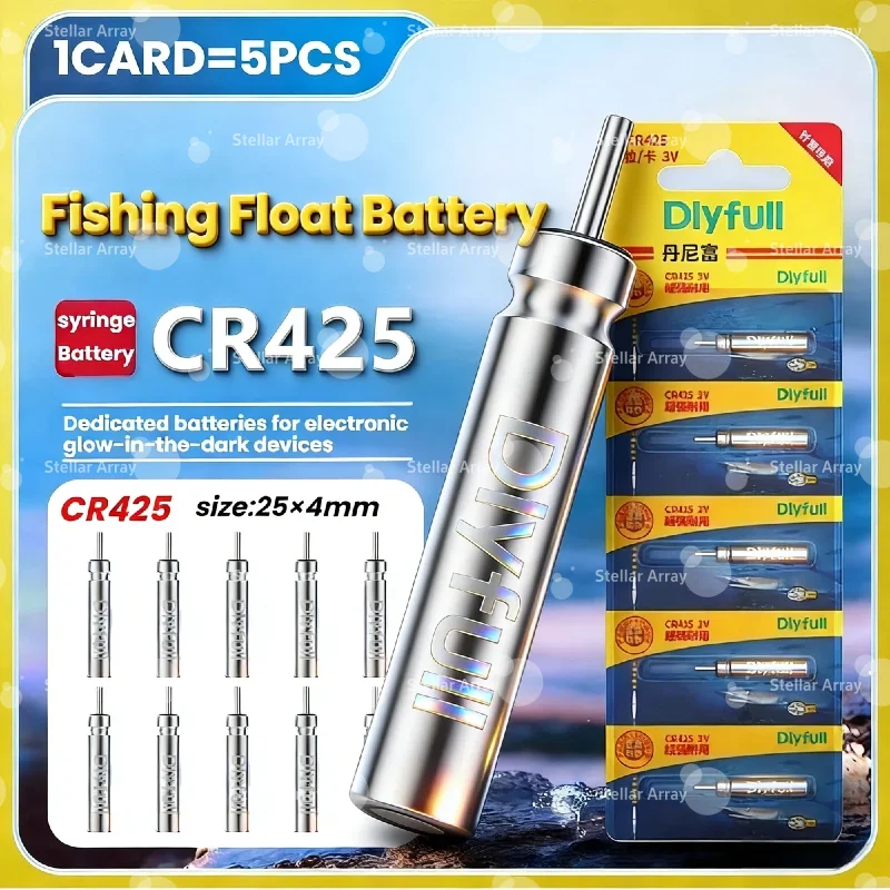 

Premium CR425 Lithium Battery for Night Fishing Floats, High Capacity Disposable Power Cell for Electronic Luminous Bobbers