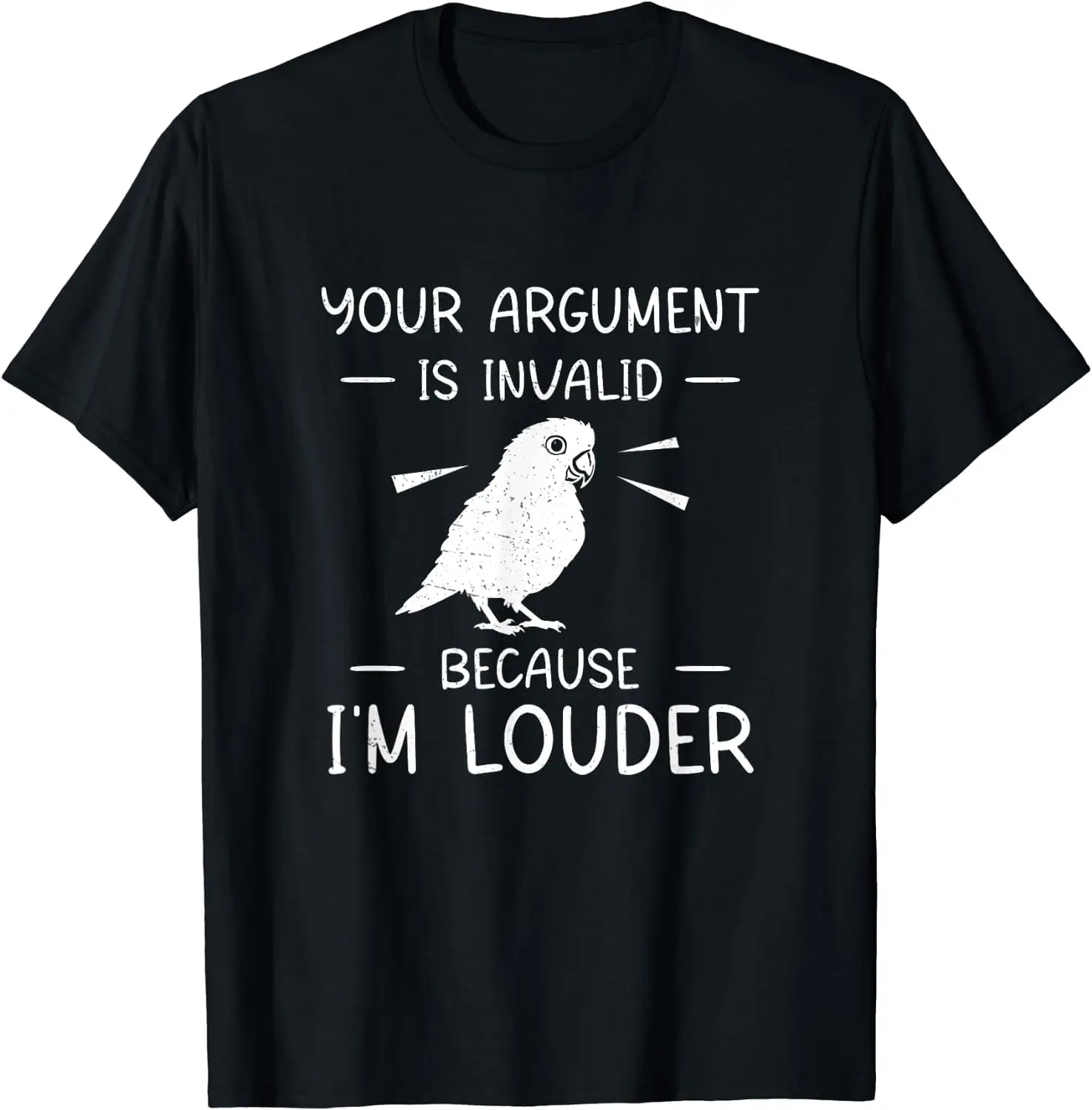 Sun Conure Your Argument is Invalid Funny Parrot T-Shirt  High Quality 100%Cotton Short Sleeve