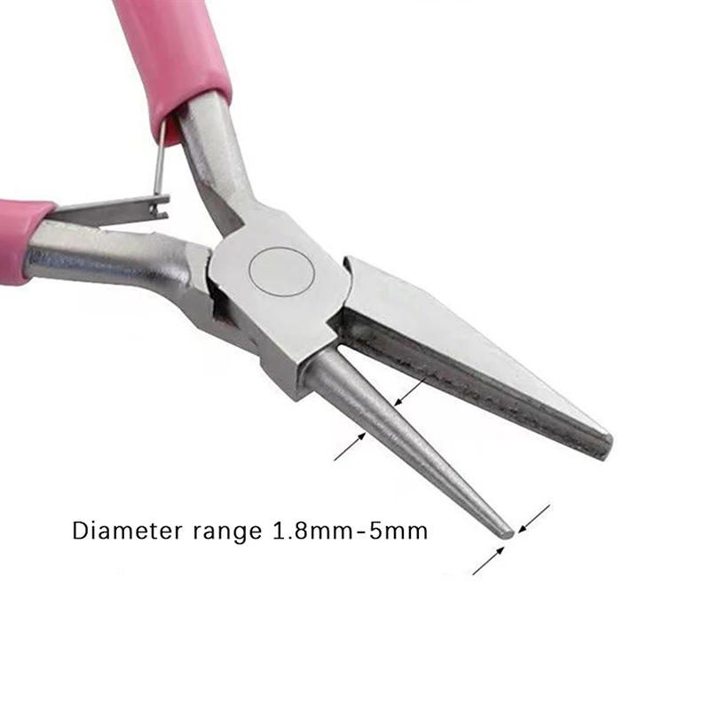 Precision Round Concave Pliers, Multi-functional Wire Looping Pliers, Ergonomic Jewelry Craft Pliers, Durable Wire Shaping Tool