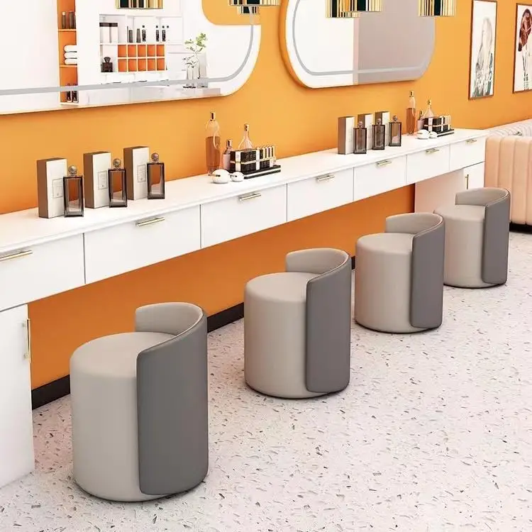 Makeup stools, home dressing tables, stools, modern living rooms, light luxury chairs, manicure low round stools