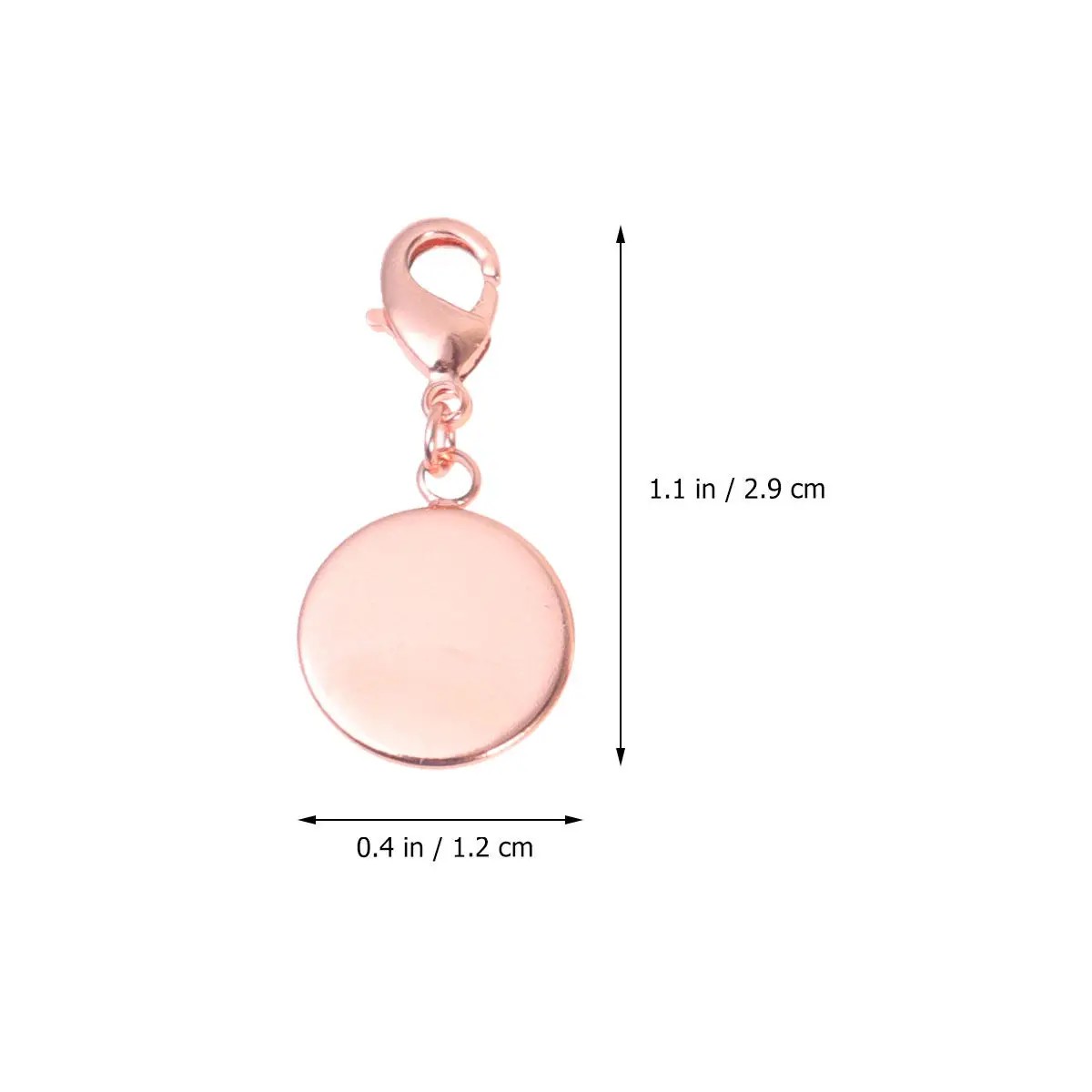 20Pcs 12Mm Copper Tray Pendant Bases for DIY Jewelry Crafting Necklace Bracelet Dangle Anklet Keychain Card Dog Tag Cosplay