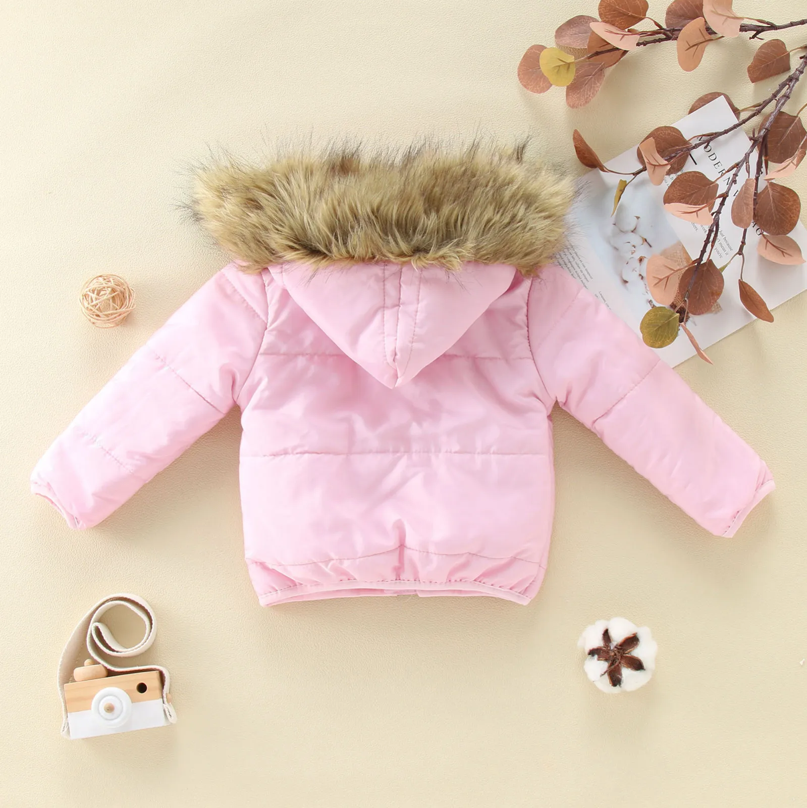 Winter Toddler Kids Jacket Baby Hooded Snowsuit Boys Clothes Outerwear Padded Infant Girls Coat Plush Cotton Clothing For Warmth