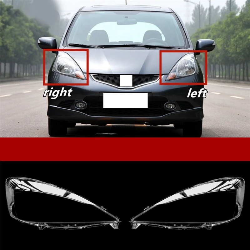 Car Front Right Head Light Lamp Cover Transparent Lampshade Headlight Cover Shell Mask Lens Accessories For Honda Fit 2008-2010