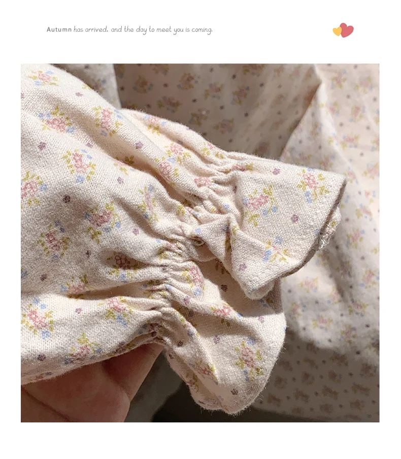 New Arrival Forest Bohemian Style Ruffle Hem Girls Dress Spring 2026 Floral Long Sleeve Lace Sweet Children Skirt Kids Clothes