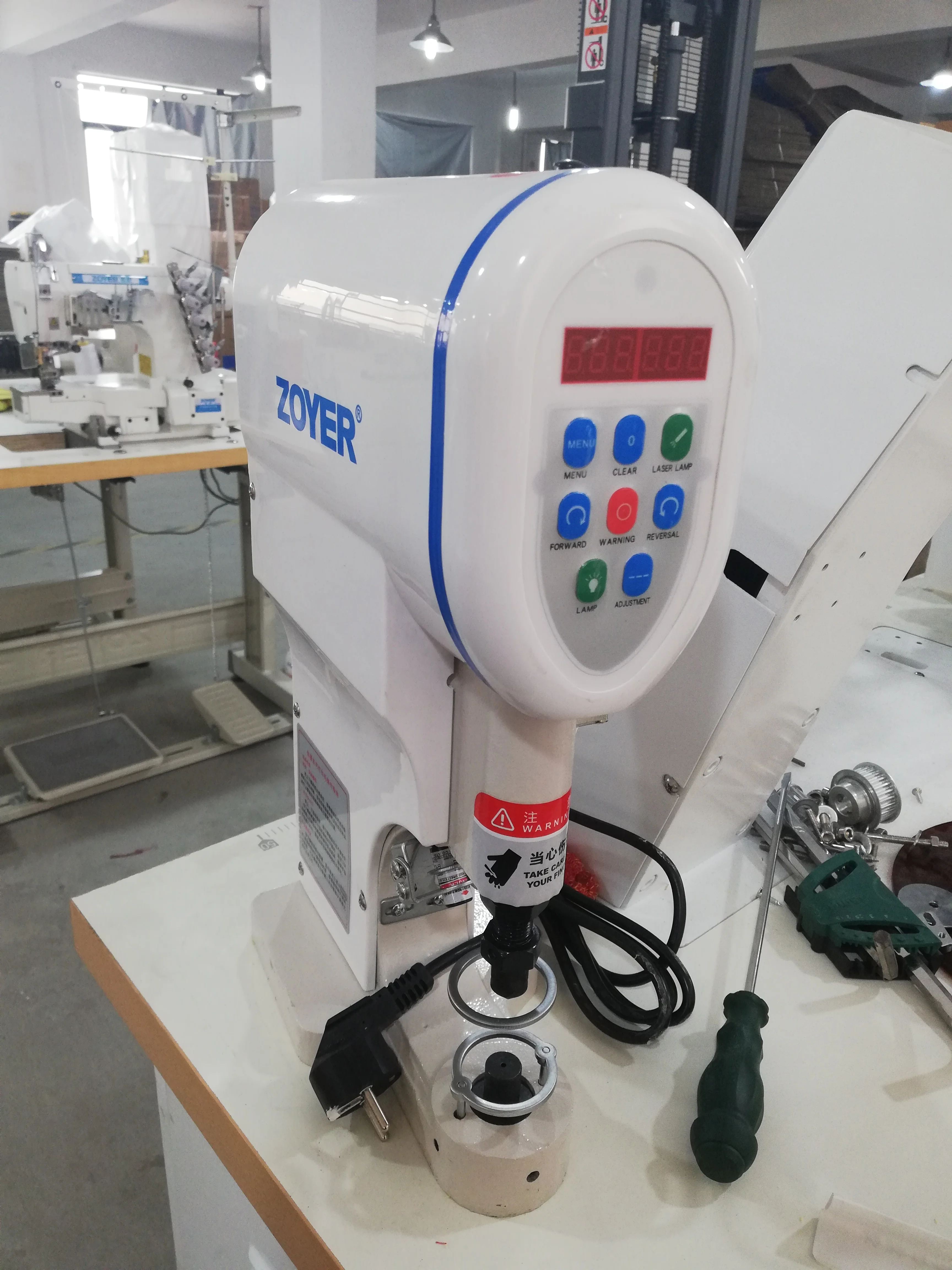 ZY828D Zoyer Direct Drive Snap Button Attaching Machine With Infrared Sewing Machine