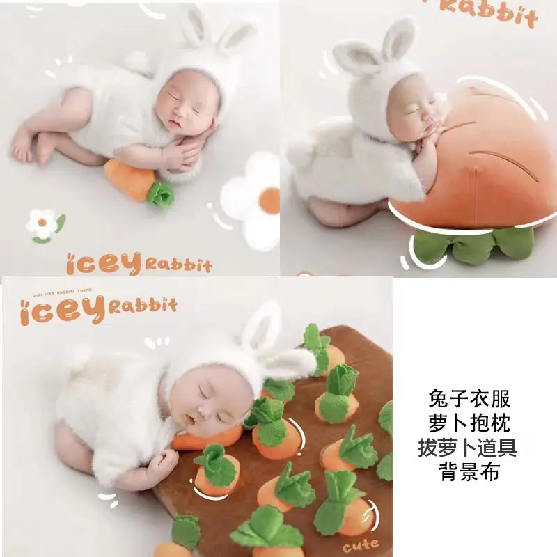 Newborn Baby Photography Clothing Little Rabbit Rabbit Baby Studio Baby Full Moon Photography Clothing Props