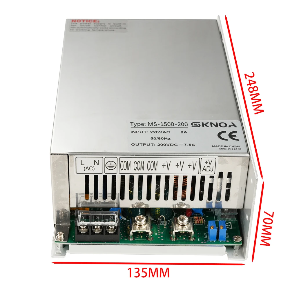 Schakelende voeding MS-1500W 110V/220V AC naar DC 12V 13,5V 15V 24V 36V 48v 60V 72V 80V 110V 150V 220V Spanning Verstelbare SMPS