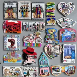 Fridge Magnet Tanzania Kenya Spain Malaga Athens Paris Japan Brussels Switzerland New York Amsterdam Madrid Roma Corfu Souvenir
