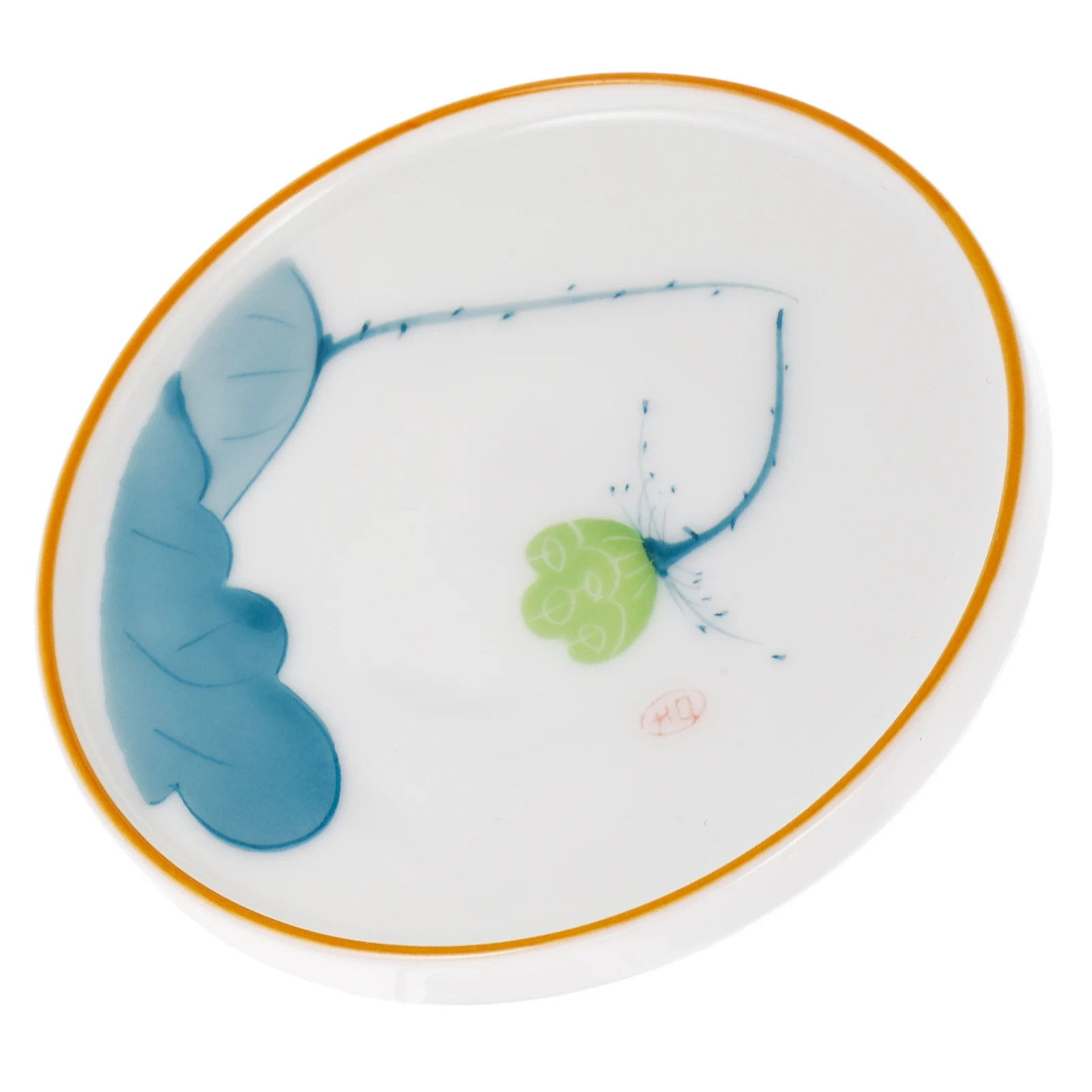 

Vintage Ceramic Blue and White Coaster Hand Painted Heat Resistant Tea Cup Mat Rustic Coasters for Coffee Table Desk Decor