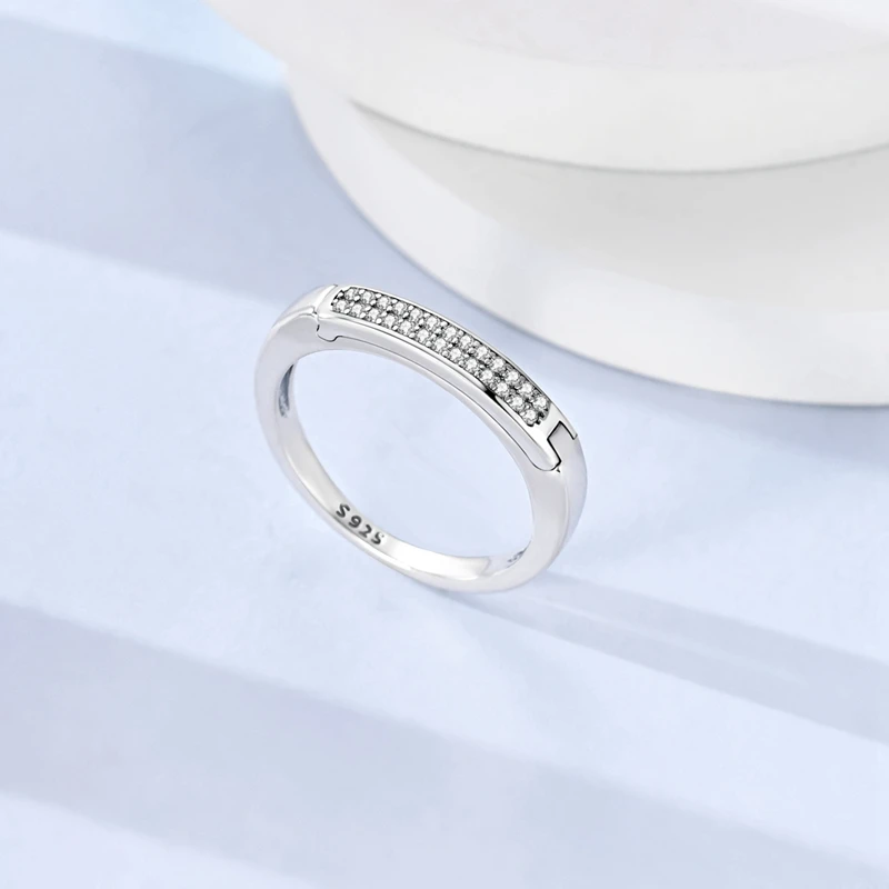 Shining Inspiring Women Rings 925 Sterling Silver Sparking Zirconium Ring Wedding Rings For Jewelry Anniversary Gift