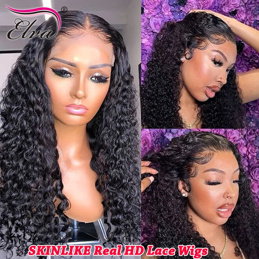 

Glueless Wig Human Hair Ready To Wear 13x6 HD Lace Frontal Wig Curly Lace Front Human Hair Wig For Women 5X5 6X6 7X7 Closure Wig