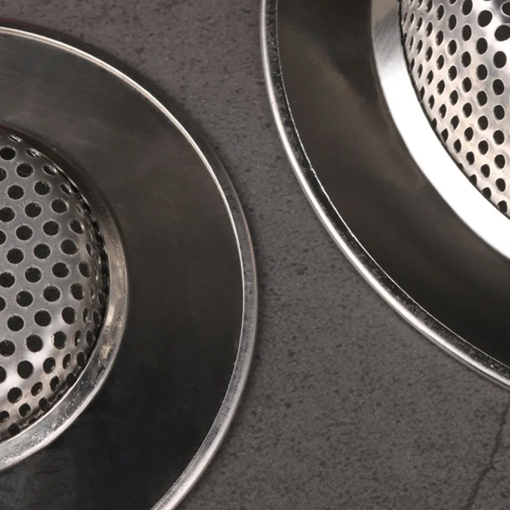 5Pcs Stainless Steel Sink Drain Covers, Heavy-Duty Hair Catcher & Clog Preventer for Kitchen, Bathroom, Laundry