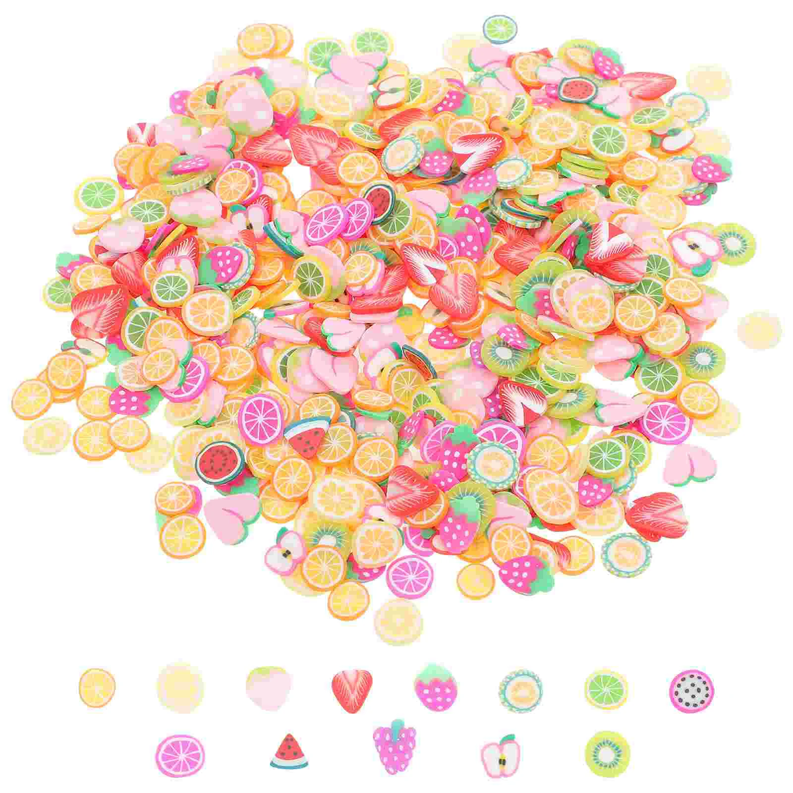 4000 Pcs Fruit Particle Slice Nail Accessory Manicure Clay Slices 06X06X01cm Decor Manicures Ornaments