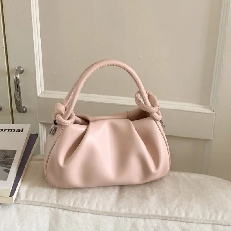 

Сумка через плечо из ПУ с плиссированным дизайном в форме облака, доступна в различных цветах, модная повседневная сумка-кроссбоди.