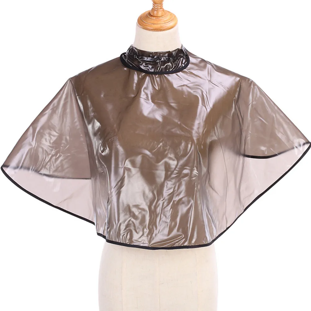 

1Set Hairdressing Cape Set Waterproof Lightweight Polyester Salon Gown for Adults Kids Barber Apron Haircut Coverall Brown