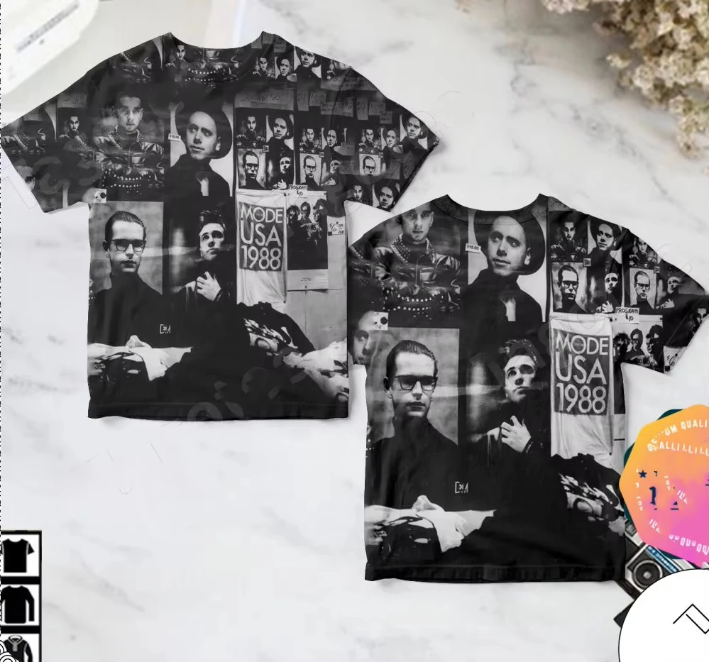 2025 New Vintage Rock Depeche Mode Band 3D Print T-shirt Men Women Fashion Plus Size Short Sleeve Tops Tees Hip Hop Tshirt Kids