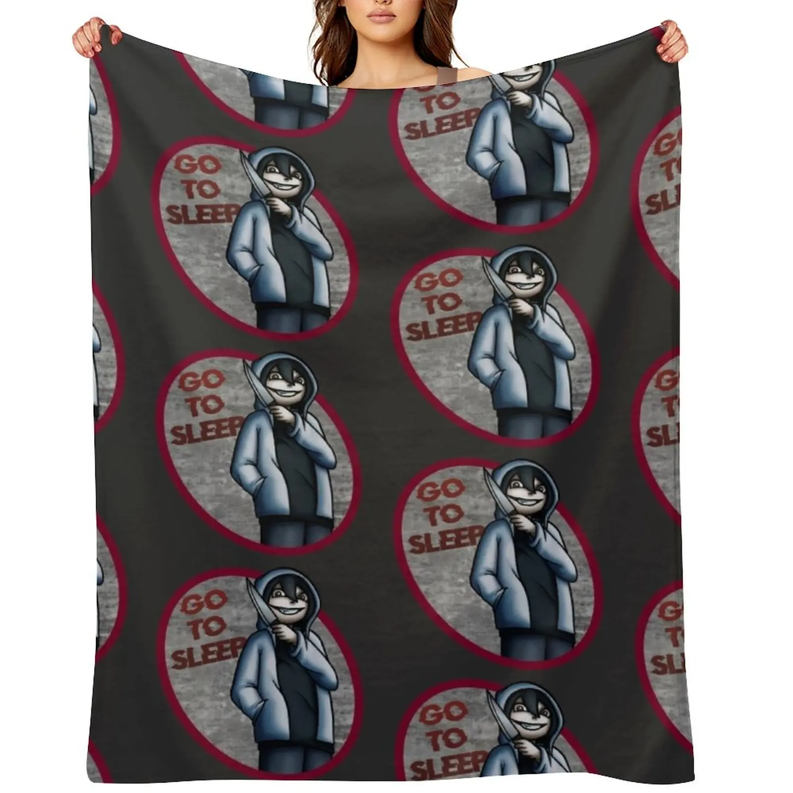 

Jeff the Killer Throw Blanket warm winter Cute Loose Decorative Sofa Blankets