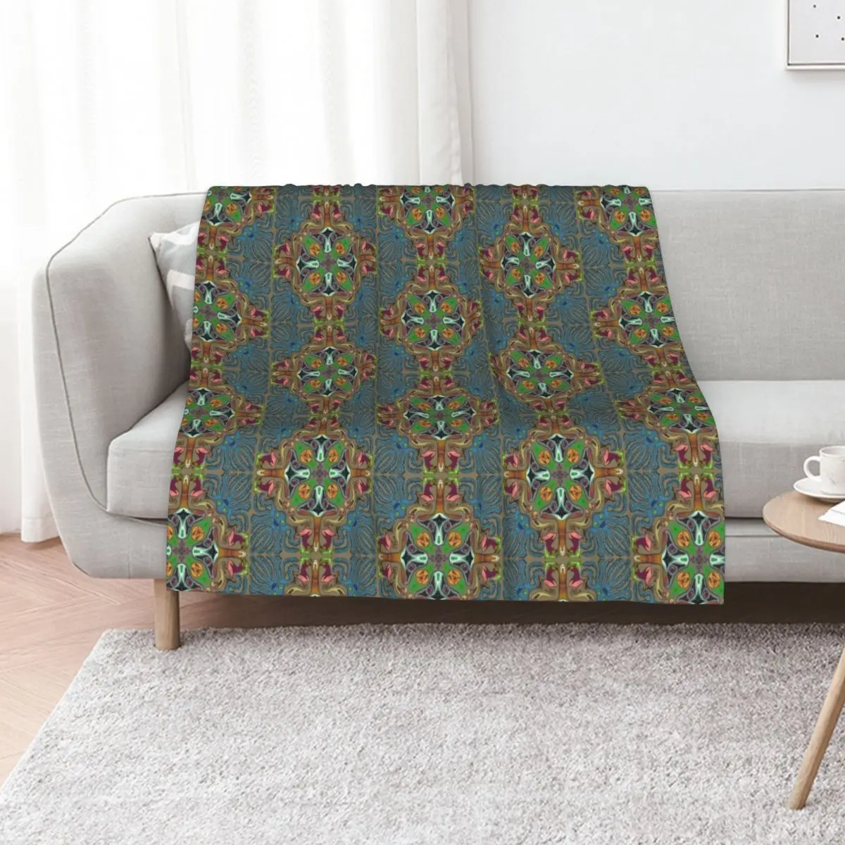 Funky Possession of the Mushroom Throw Blanket Shaggy Cute Plaid Sofa Quilt Flannel Fabric valentine gift ideas Kid'S Blankets
