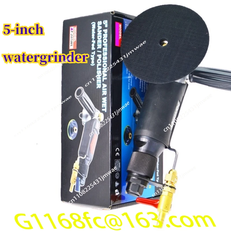 Wet Air Stone Polishers Pneumatic Water Grinders Air Powered Wet Sander with Rear Exhaust 5500 Rpm for Granite Marble Concrete