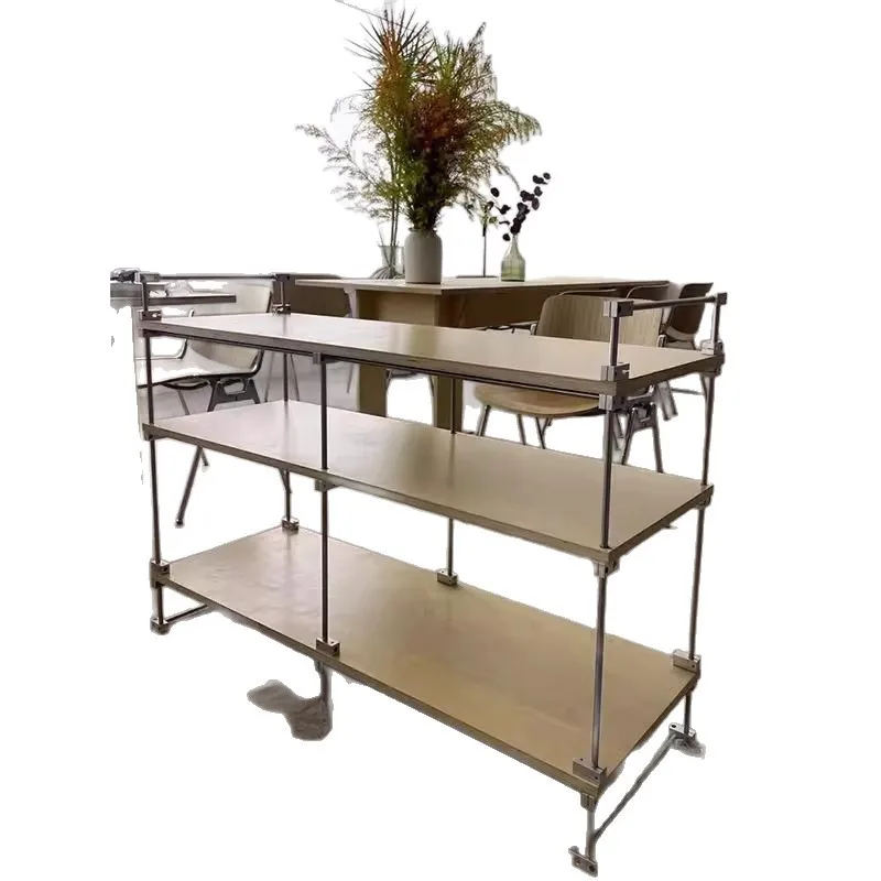 

Nordic marine board floor display rack studio creative entrance storage rack Xiaohongshu light axis storage rack belongs