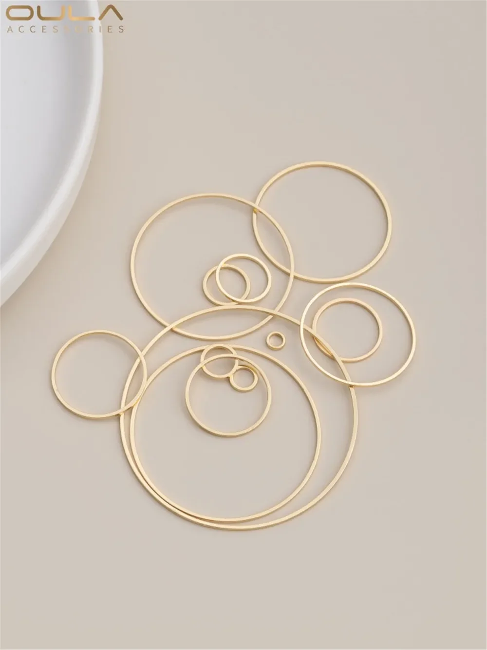 

14K Gold Closed Loop DIY Handmade Jewelry Accessories Kit for Creating Unique Ring Bracelet Necklace Earrings Circle Hanging Loo