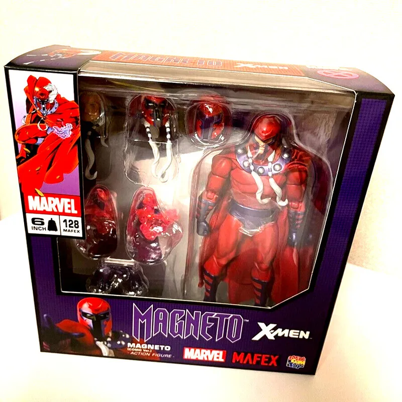 Original Marvel  Mafex 128 Magneto 099 Cyclops Revoltech Comic Ver X Men Action Collection Figures Model Doll Toy For Children