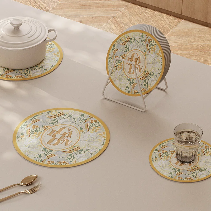 1 adet yuvarlak kauçuk servis altlıkları ısı yalıtımı içecek altlığı Anti kayma tencere nihalesi yeniden kullanılabilir sıcak ped mutfak sofra pedleri aksesuarları