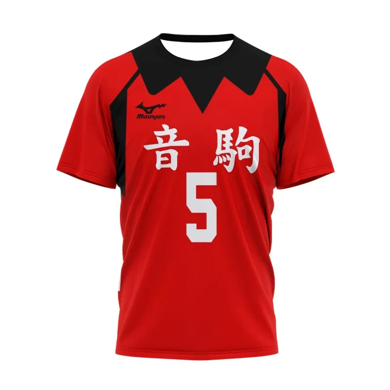 Volleyball Training Uniform Haikyuu Fukurodani Bokuto Anime T-Shirts  Summer Casual Jersey Round Neck Collectible Top