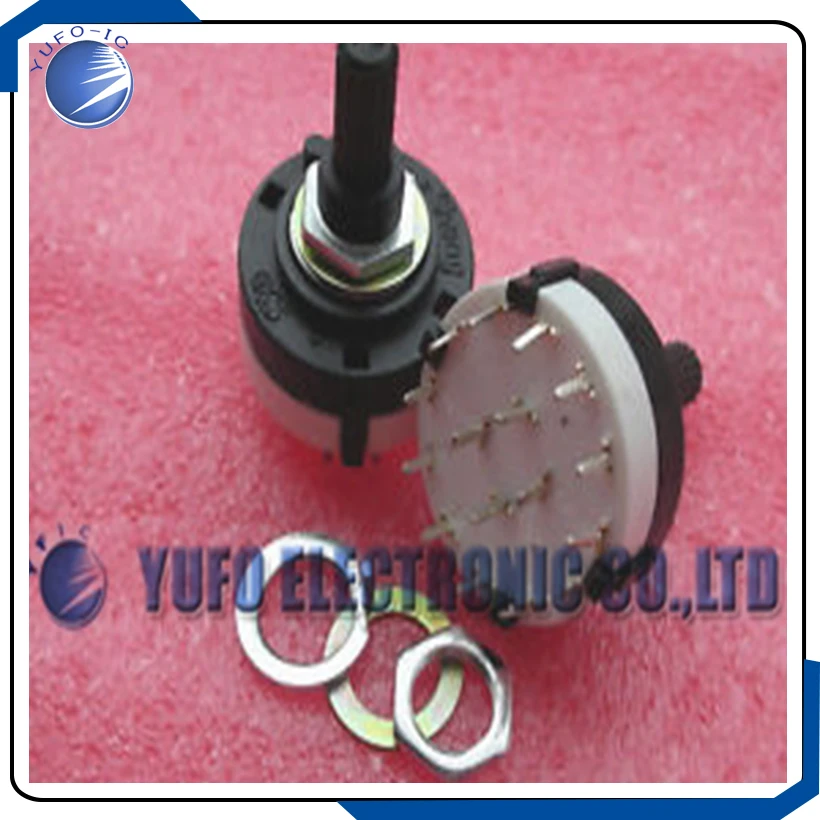 Free Shipping One Lot 2p,4 pole 12 positions MBB PCB Rotary switch NEW,4P12T