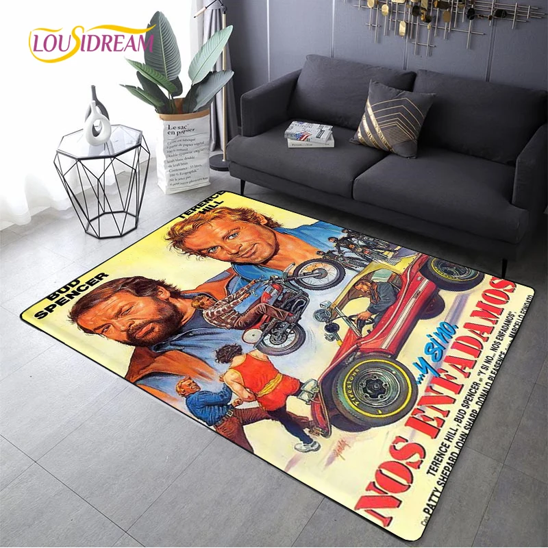 Bud Spencer & Terence Hill Creative Area Rugs,Carpet for Living Room Bedroom Home Decorative,Kitchen Bathroom Non-slip Floor Mat