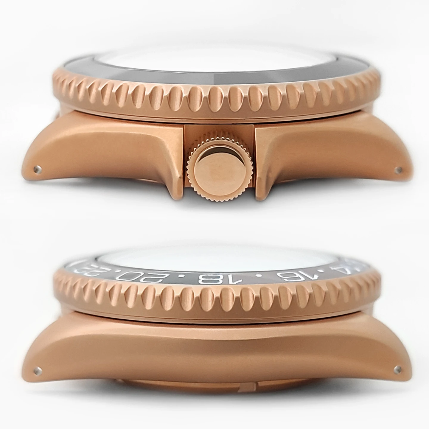 SKX 클래식 무광 로즈 골드 시계 케이스 3시 방향 SKX007 009 호환 NH35 NH36 무브먼트 챕터 링 크라운 케이스백 부품 MOD