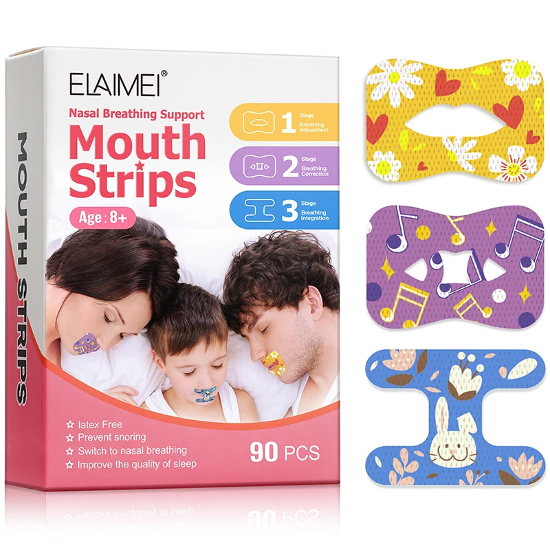 30/90Pcs Mouth Correction Stickers Anti-snoring Breathing Orthosis Mouth Sticker Children Anti-snoring Stickers