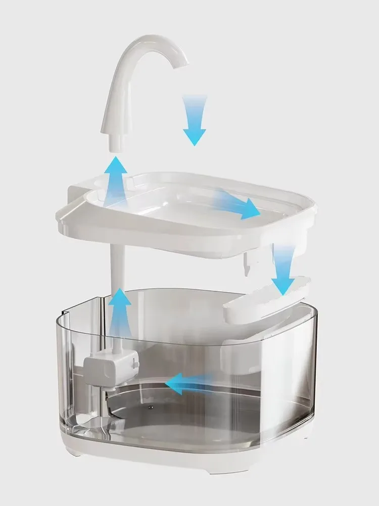 FurStarFood-Grade PC Silent Large Capacity Pet Water Fountain With Advanced Circulation Filtration And Automatic Water Supply Fo