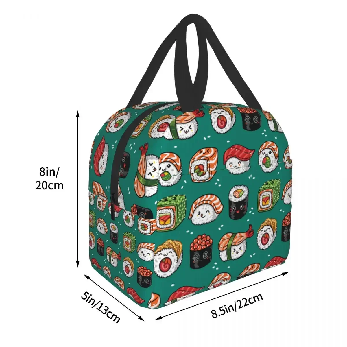 Kawaii Japan Sushi Lunch Box for Women Kids Multifunction Cartoon Japanese Food Thermal Cooler Insulated Lunch Bag Office Work